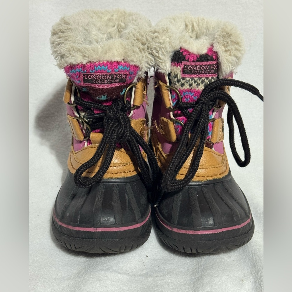 London Fog Baby Girls Tiana Cold Weather Lace Up Boots size 5 - Picture 3 of 11